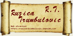 Ružica Trumbulović vizit kartica